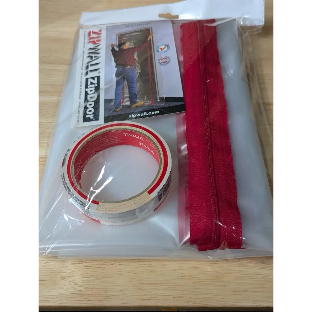 ZipWall ZipDoor Standard Door Kit‎ Dust Barrier 4ft x 7.5ft Sealed New